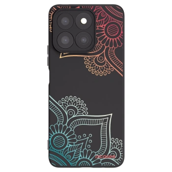 Picasee crna silikonska maskica za Honor X8c - Flowers pattern