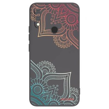 Picasee crna silikonska maskica za Xiaomi Redmi Note 7 - Flowers pattern