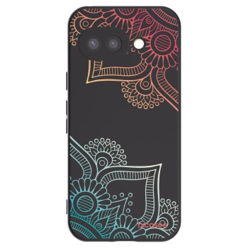 Picasee crna silikonska maskica za Google Pixel 9a - Flowers pattern