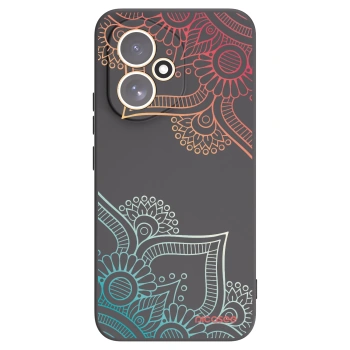 Picasee crna silikonska maskica za Honor 400 5G - Flowers pattern