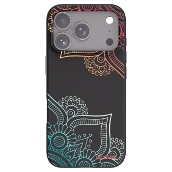 Picasee crna silikonska maskica za Apple iPhone 17 Pro - Flowers pattern