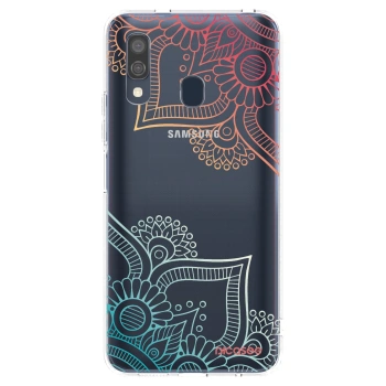 Picasee silikonska prozirna maskica za Samsung Galaxy A40 A405F - Flowers pattern