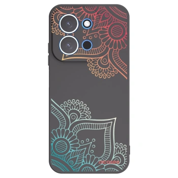 Picasee crna silikonska maskica za Xiaomi Redmi 15C 4G - Flowers pattern