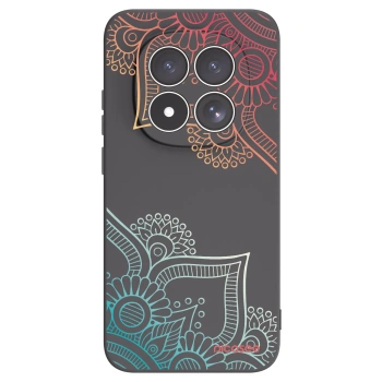 Picasee crna silikonska maskica za Xiaomi Redmi Note 15 Pro 4G - Flowers pattern