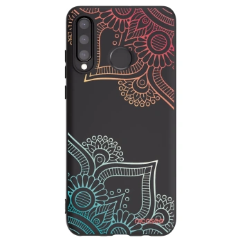 Picasee crna silikonska maskica za Huawei P30 Lite - Flowers pattern