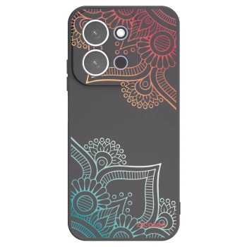Picasee crna silikonska maskica za Xiaomi Redmi 15C 5G - Flowers pattern