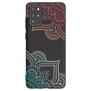Picasee crna silikonska maskica za Samsung Galaxy S20+ G985F - Flowers pattern