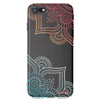 Picasee silikonska prozirna maskica za Apple iPhone SE 2020 - Flowers pattern