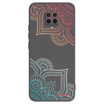 Picasee crna silikonska maskica za Xiaomi Redmi Note 9 Pro - Flowers pattern