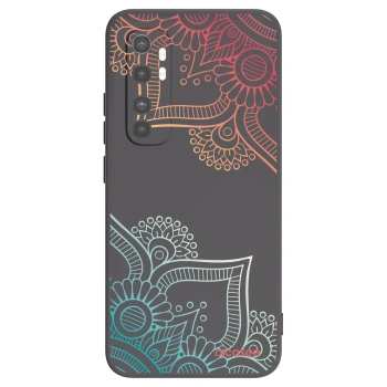 Picasee crna silikonska maskica za Xiaomi Mi Note 10 Lite - Flowers pattern