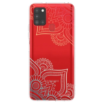 Picasee silikonska prozirna maskica za Samsung Galaxy A21s - Flowers pattern
