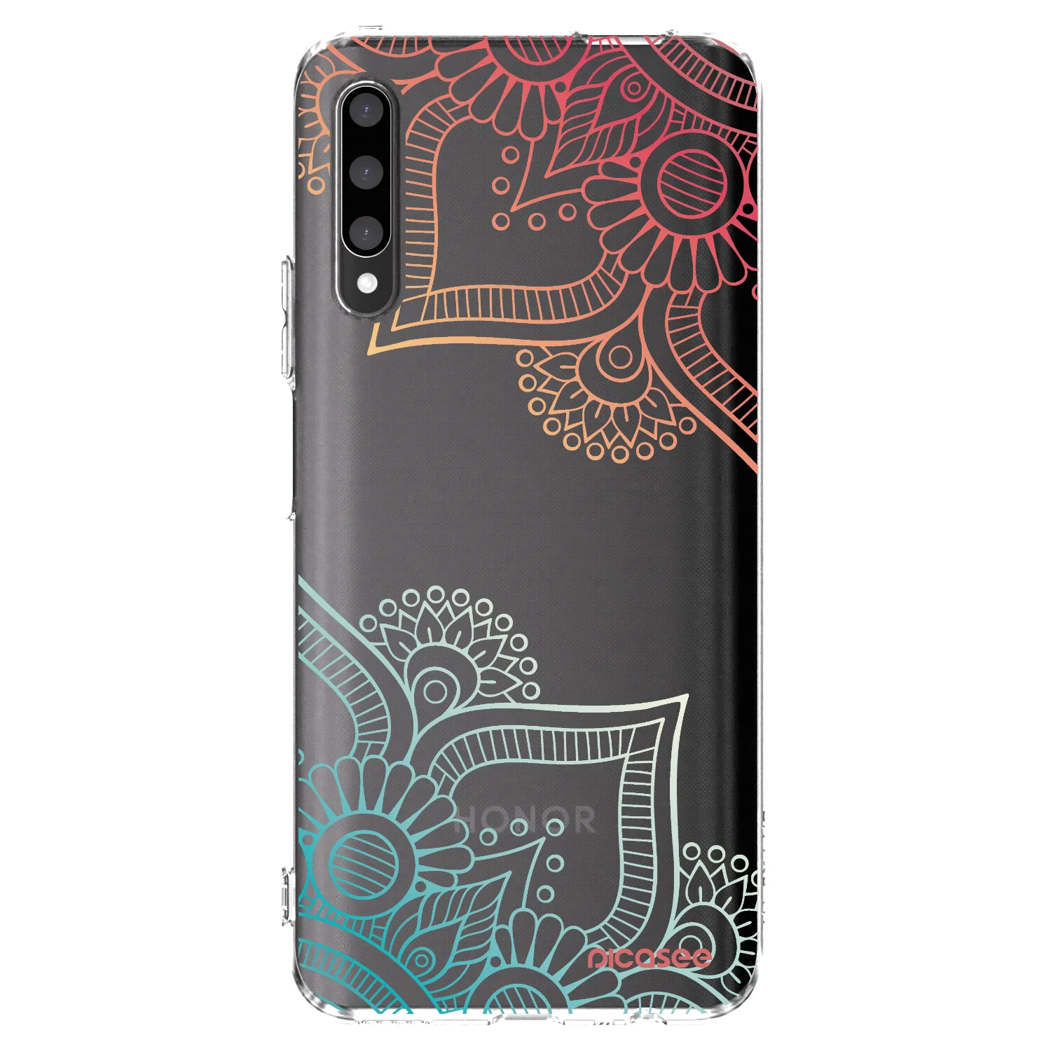 Picasee silikonska prozirna maskica za Honor 9X Pro - Flowers pattern