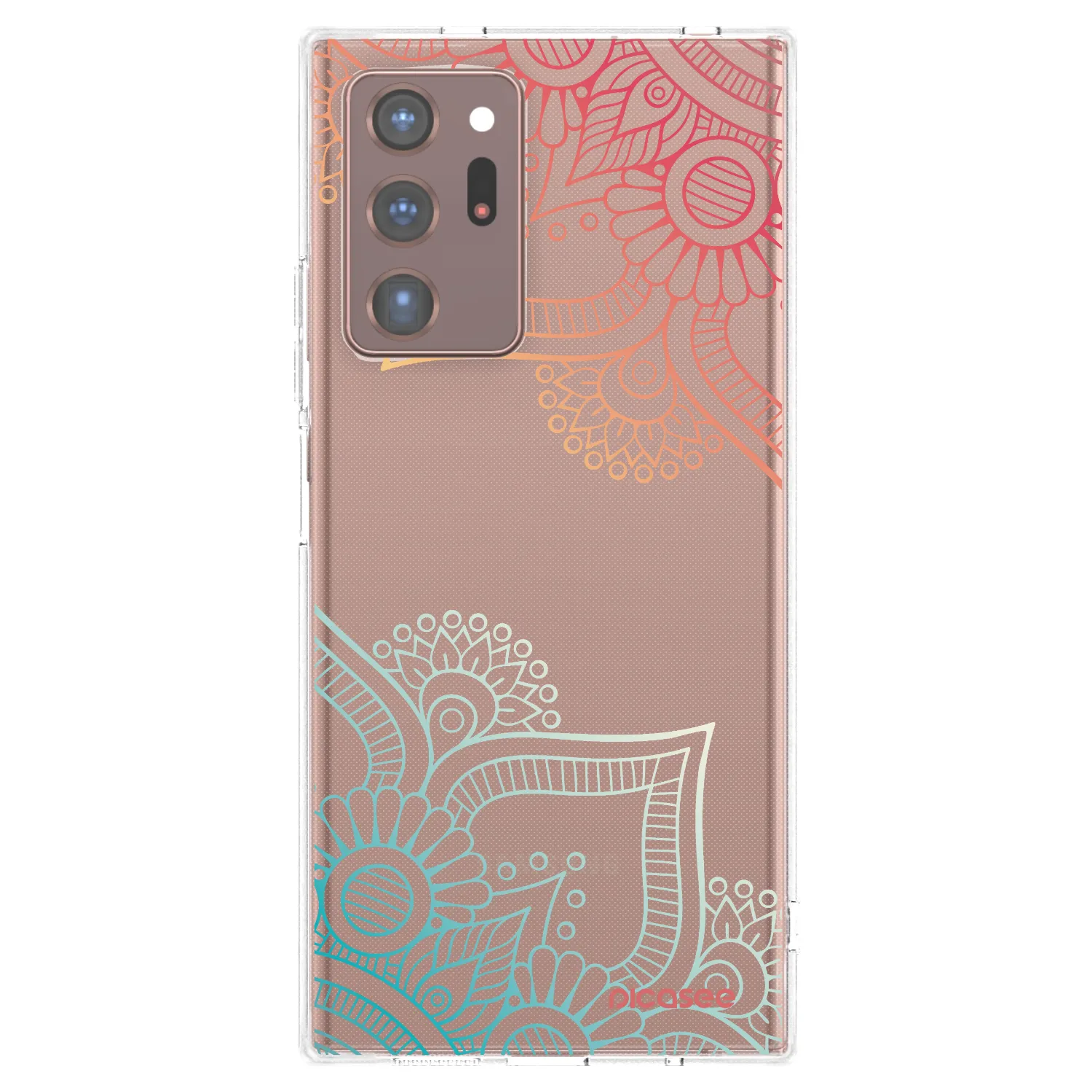 Picasee silikonska prozirna maskica za Samsung Galaxy Note 20 Ultra - Flowers pattern