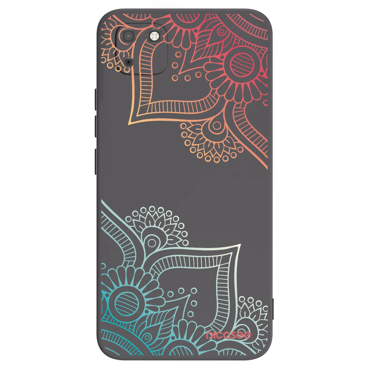 Picasee crna silikonska maskica za Huawei Y5P - Flowers pattern