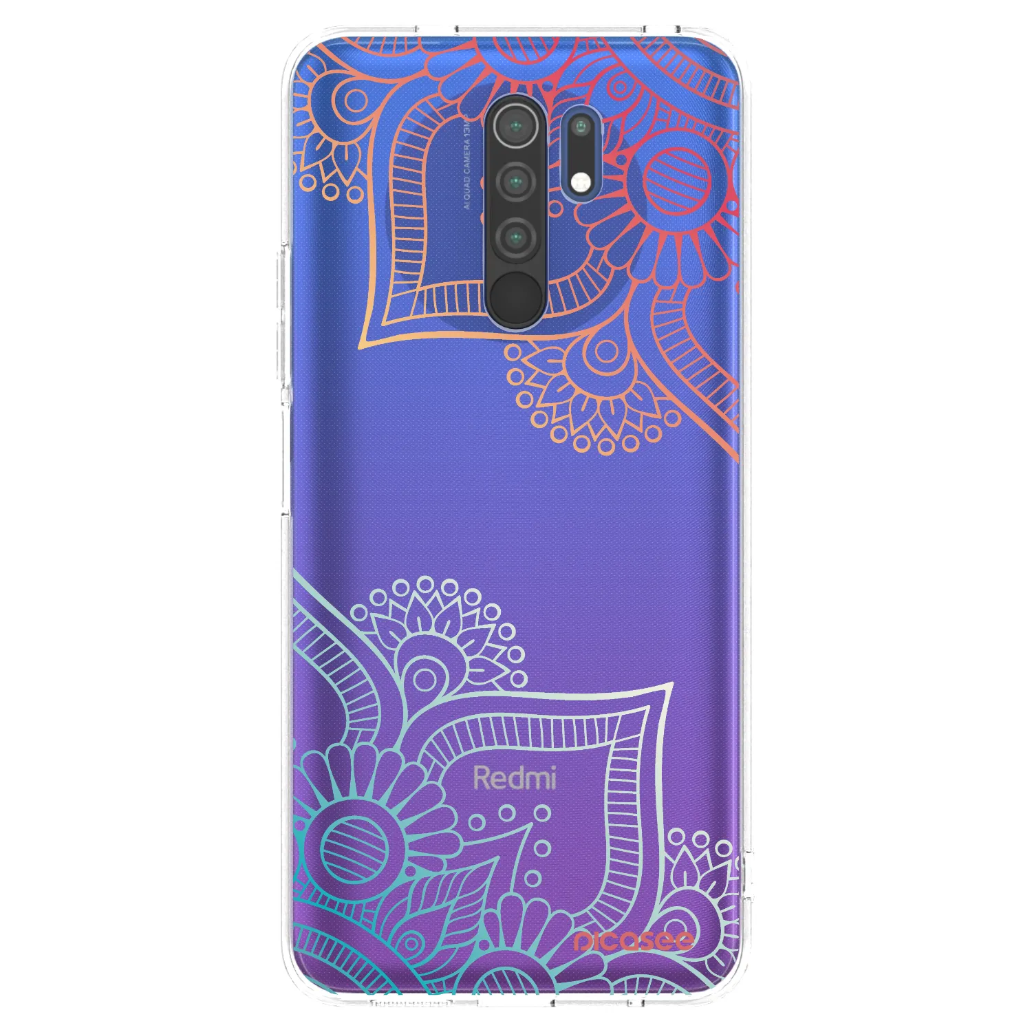 Picasee silikonska prozirna maskica za Xiaomi Redmi 9 - Flowers pattern