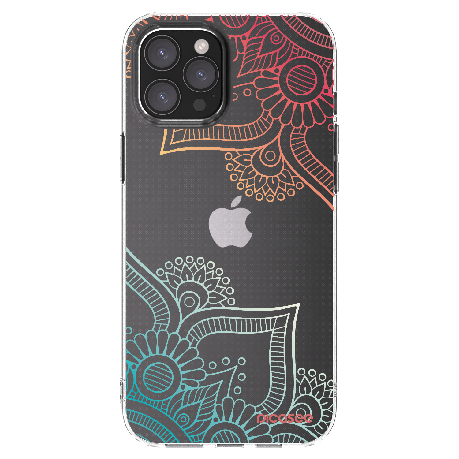 Picasee silikonska prozirna maskica za Apple iPhone 12 Pro Max - Flowers pattern