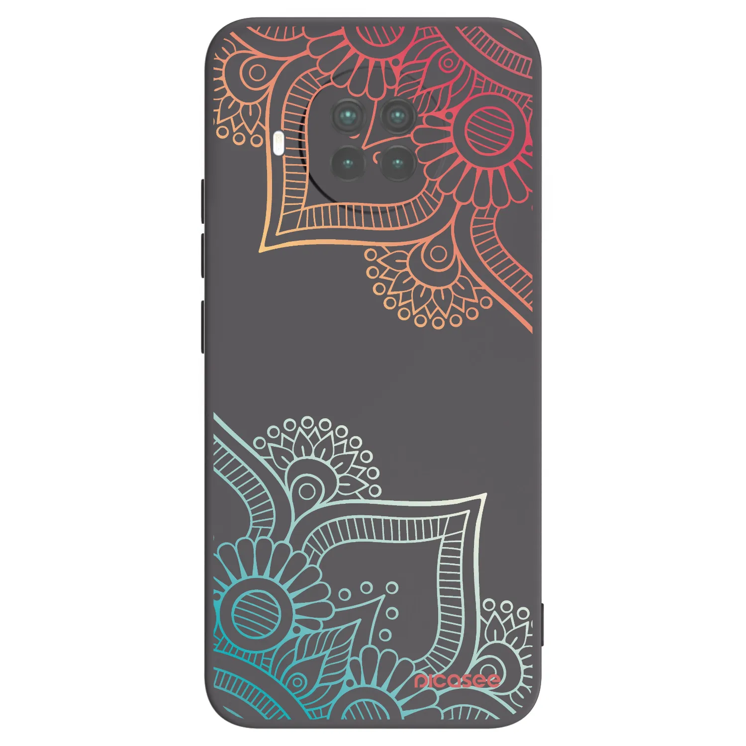 Picasee crna silikonska maskica za Xiaomi Mi 10T Lite - Flowers pattern