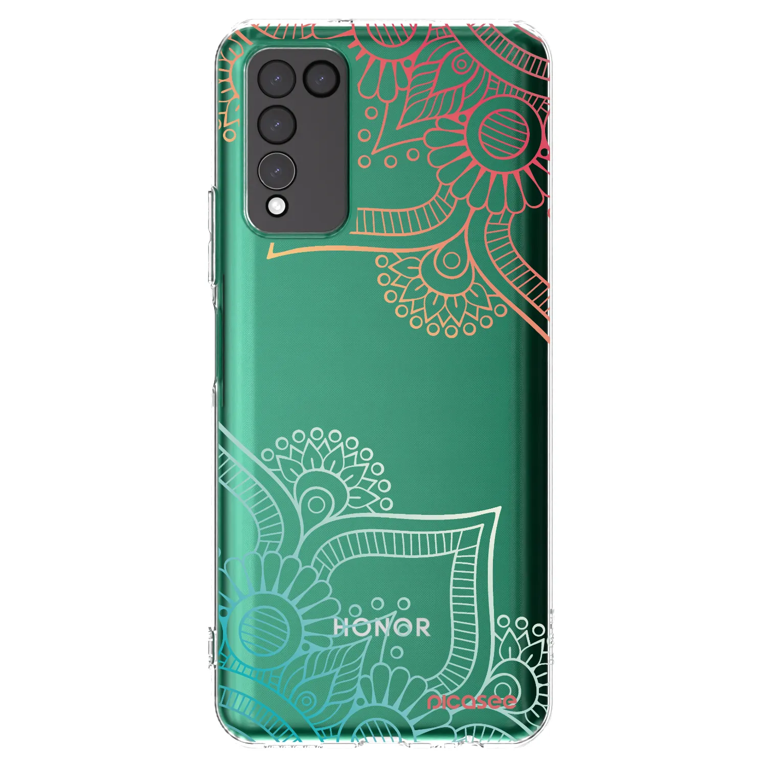 Picasee silikonska prozirna maskica za Honor 10X Lite - Flowers pattern