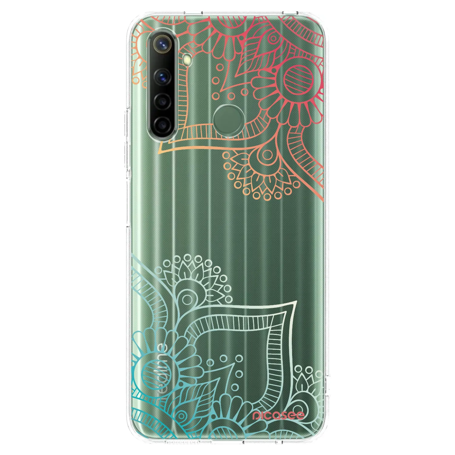 Picasee silikonska prozirna maskica za Realme 6i - Flowers pattern