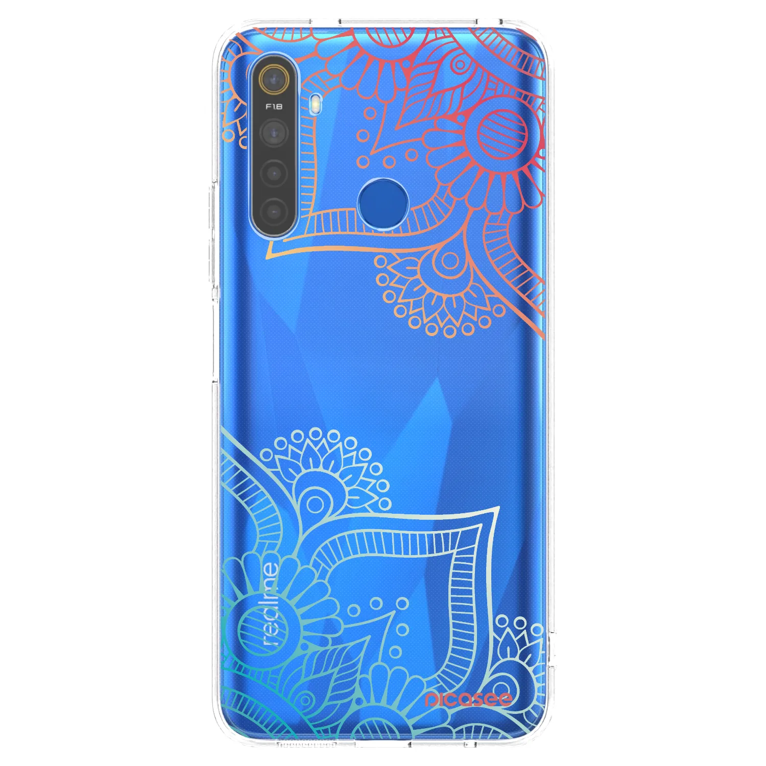 Picasee silikonska prozirna maskica za Realme 5 - Flowers pattern