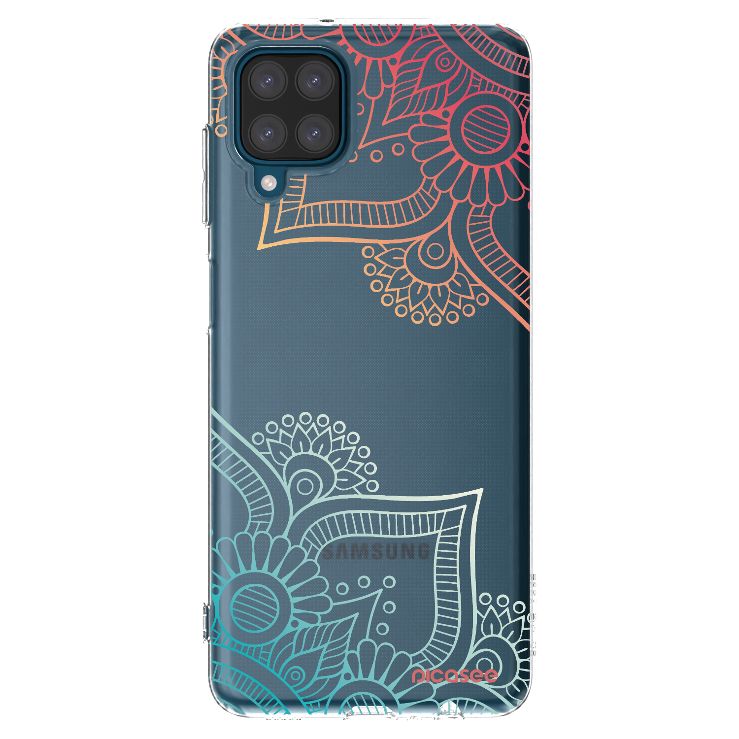Picasee silikonska prozirna maskica za Samsung Galaxy A12 A125F - Flowers pattern