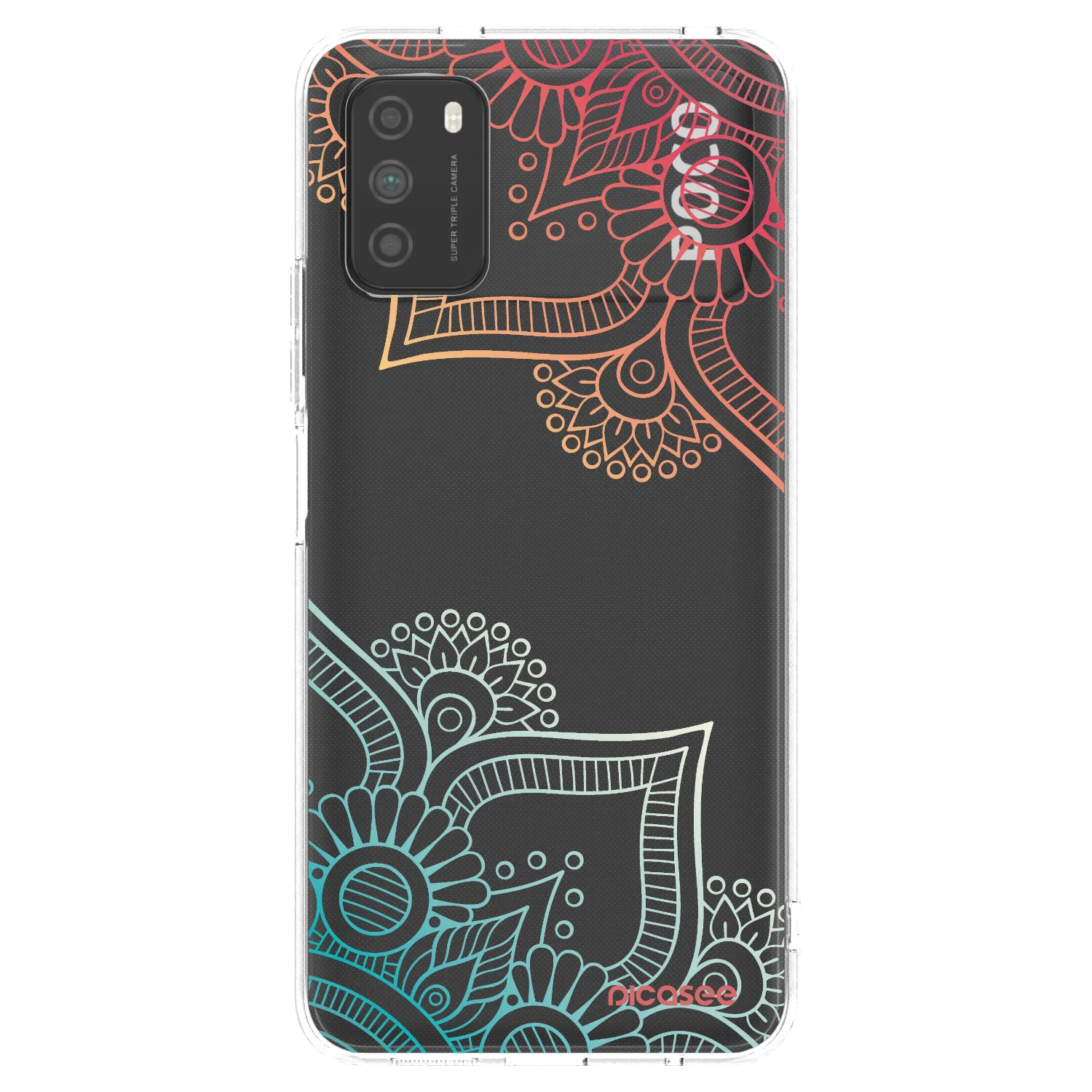 Picasee silikonska prozirna maskica za Xiaomi Poco M3 - Flowers pattern