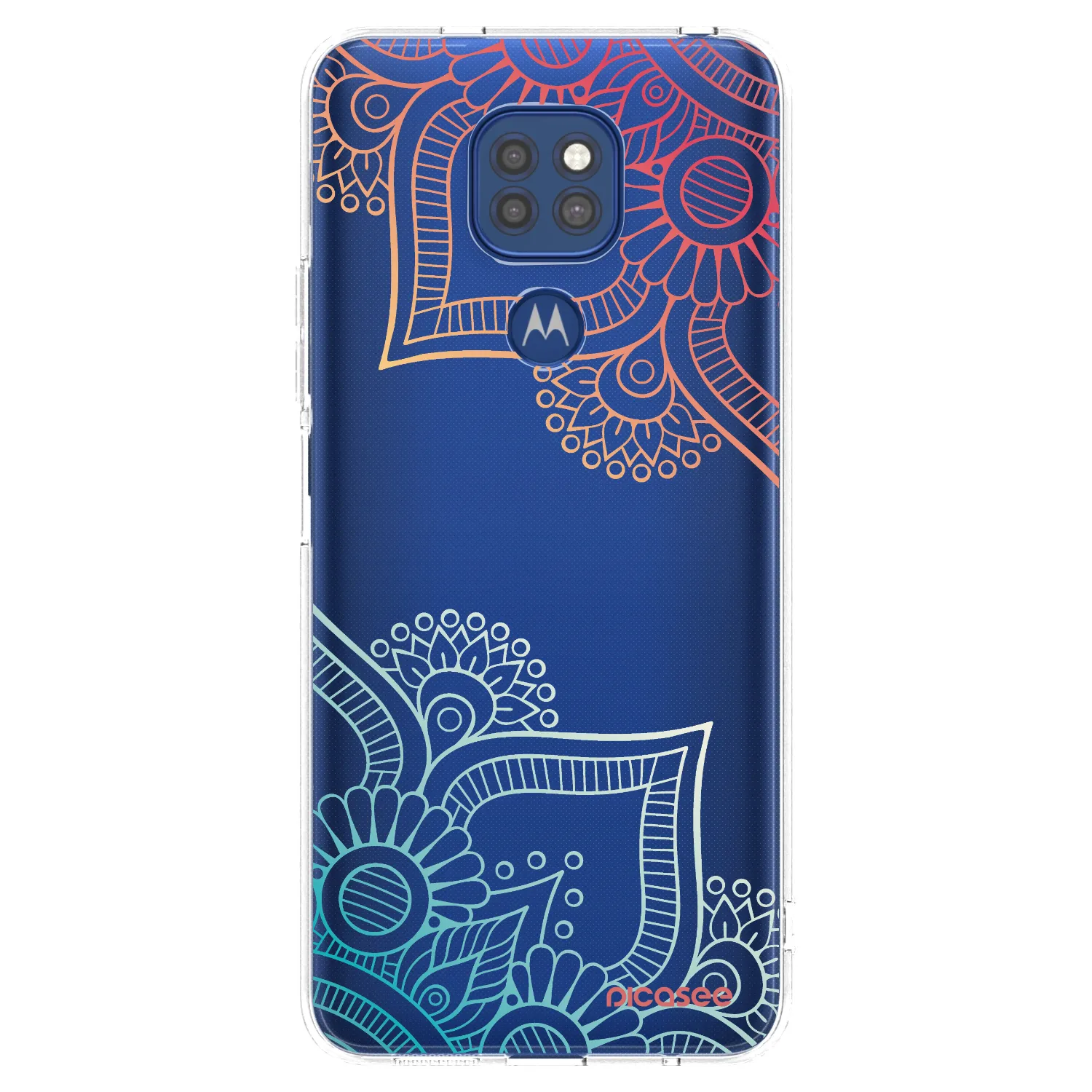 Picasee silikonska prozirna maskica za Motorola Moto G9 Play - Flowers pattern