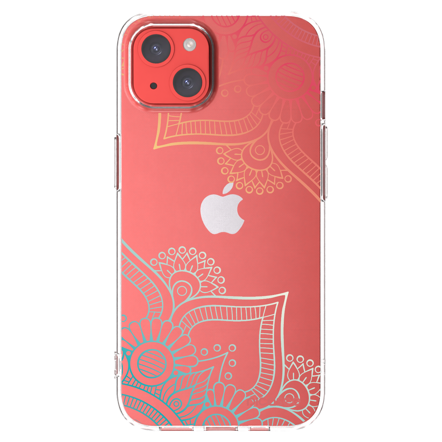 Picasee silikonska prozirna maskica za Apple iPhone 13 - Flowers pattern