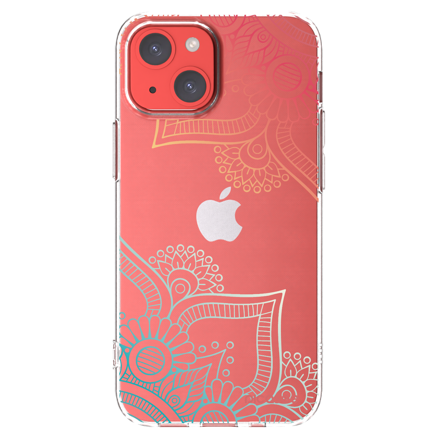 Picasee silikonska prozirna maskica za Apple iPhone 13 mini - Flowers pattern