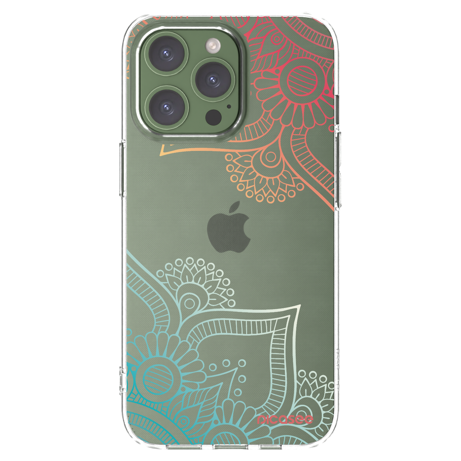 Picasee silikonska prozirna maskica za Apple iPhone 13 Pro - Flowers pattern