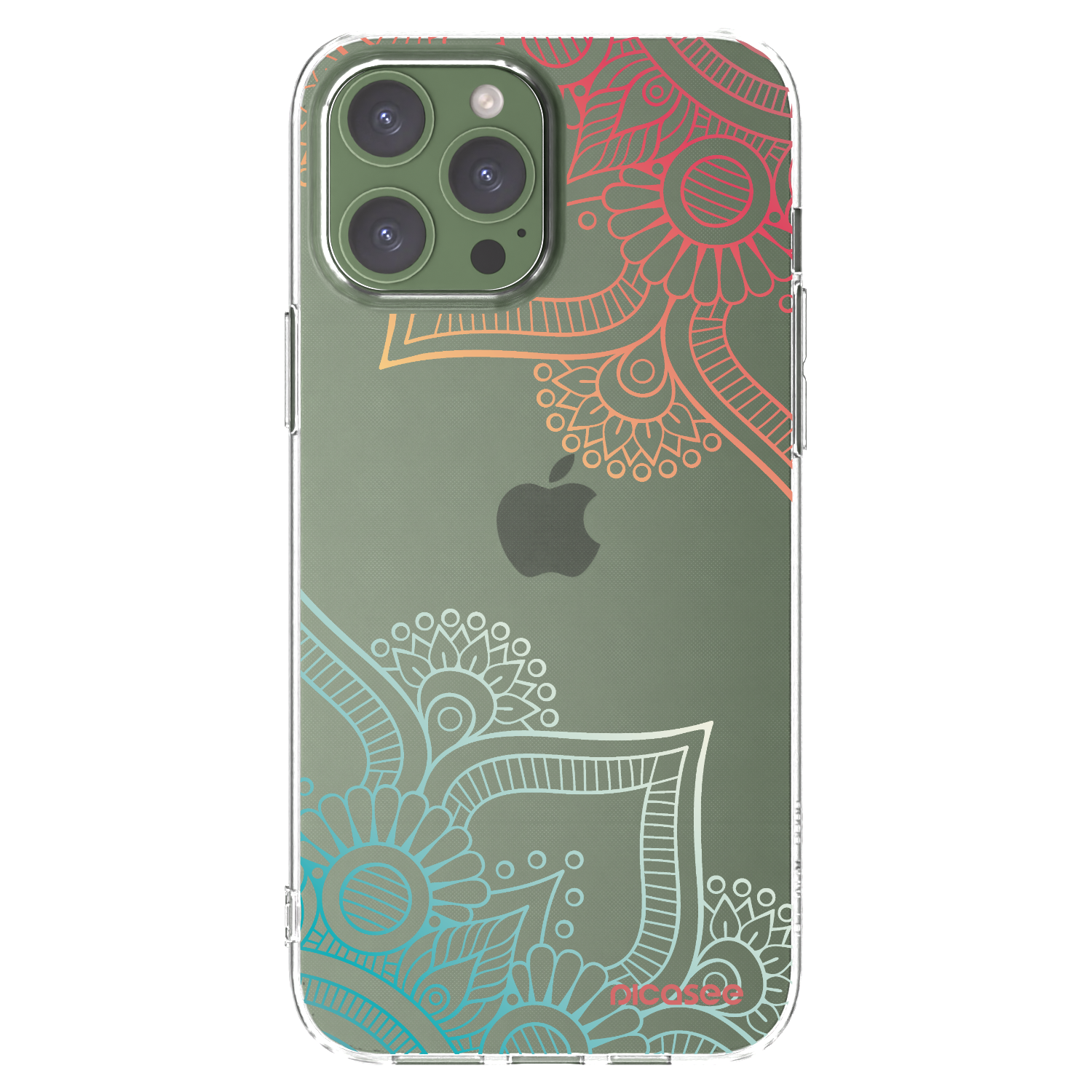 Picasee silikonska prozirna maskica za Apple iPhone 13 Pro Max - Flowers pattern