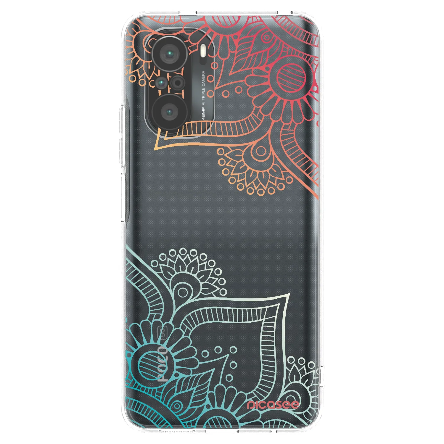 Picasee silikonska prozirna maskica za Xiaomi Poco F3 - Flowers pattern