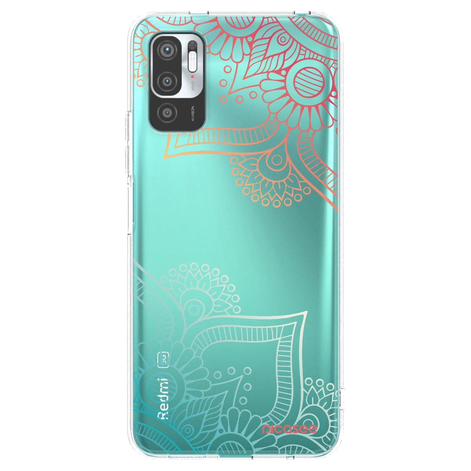Picasee silikonska prozirna maskica za Xiaomi Redmi Note 10 5G - Flowers pattern