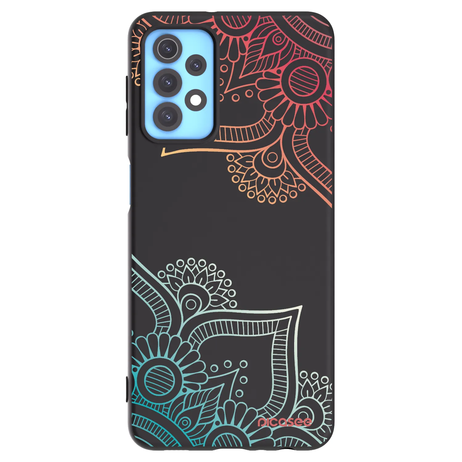 Picasee crna silikonska maskica za Samsung Galaxy A32 4G SM-A325F - Flowers pattern