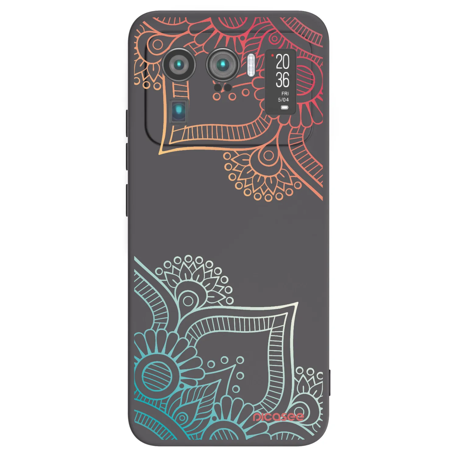 Picasee crna silikonska maskica za Xiaomi Mi 11 Ultra - Flowers pattern