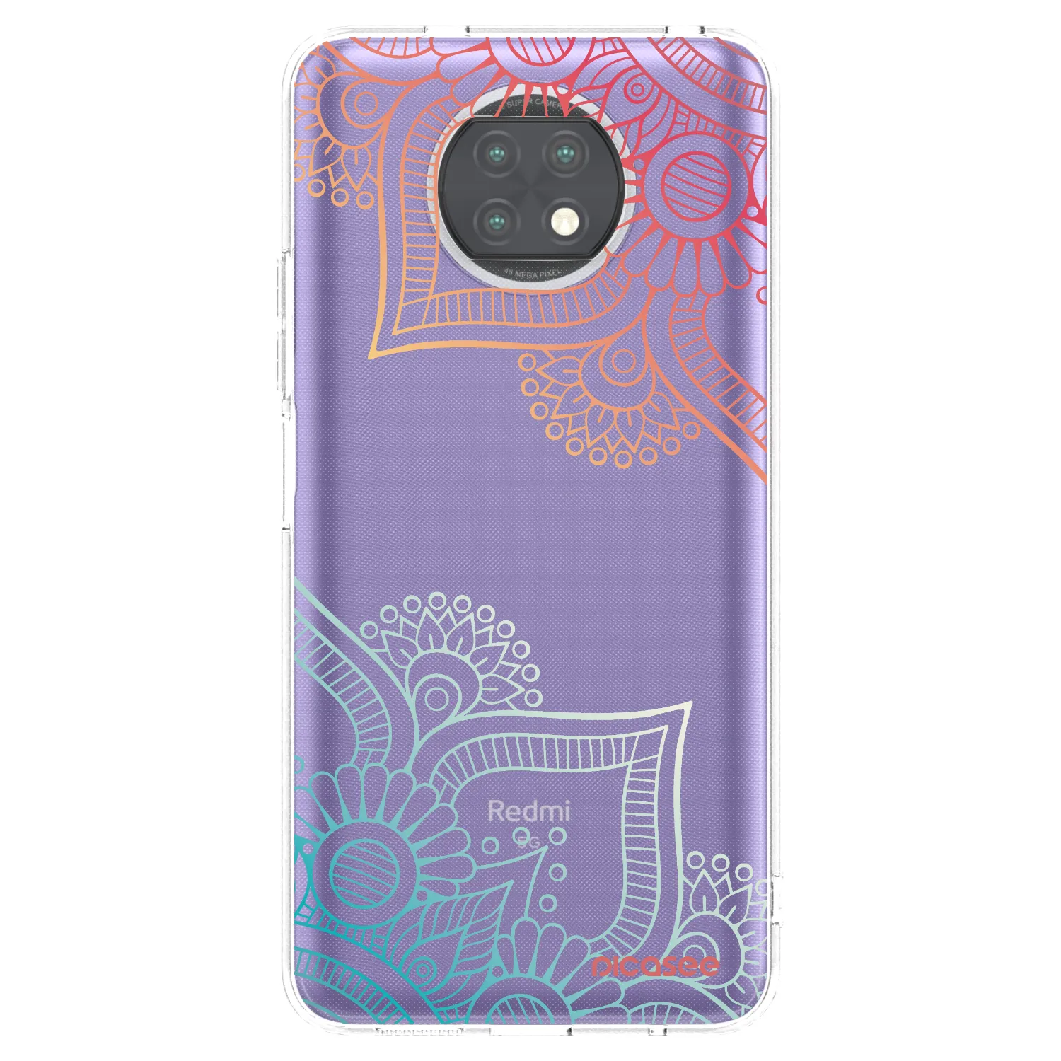 Picasee silikonska prozirna maskica za Xiaomi Redmi Note 9T - Flowers pattern