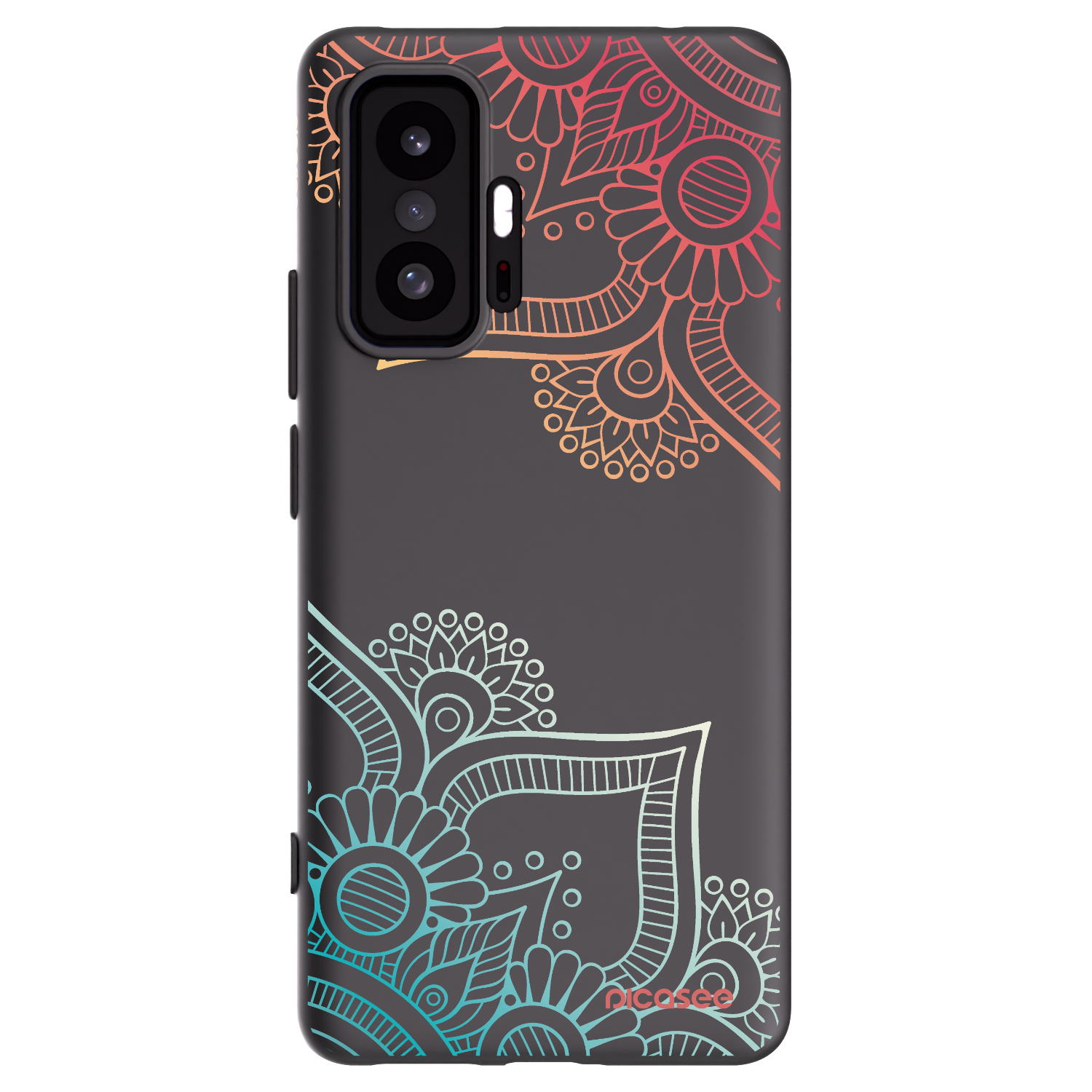 Picasee crna silikonska maskica za Xiaomi 11T Pro - Flowers pattern