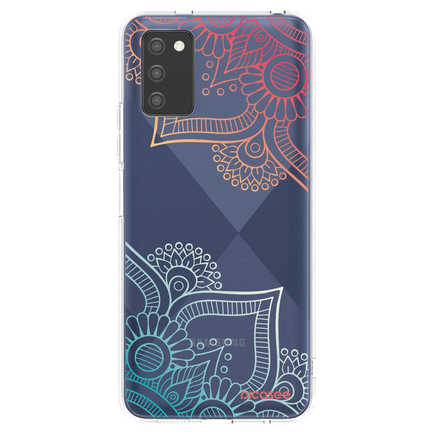 Picasee silikonska prozirna maskica za Samsung Galaxy A03s A037G - Flowers pattern