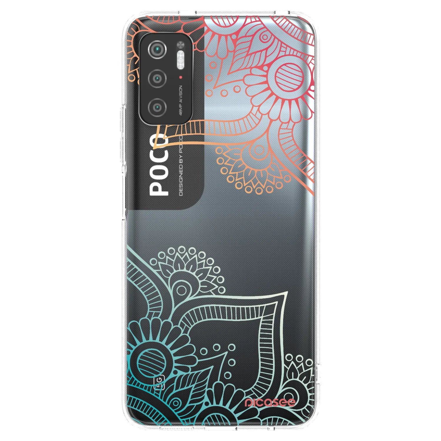 Picasee silikonska prozirna maskica za Xiaomi Poco M3 Pro 5G - Flowers pattern