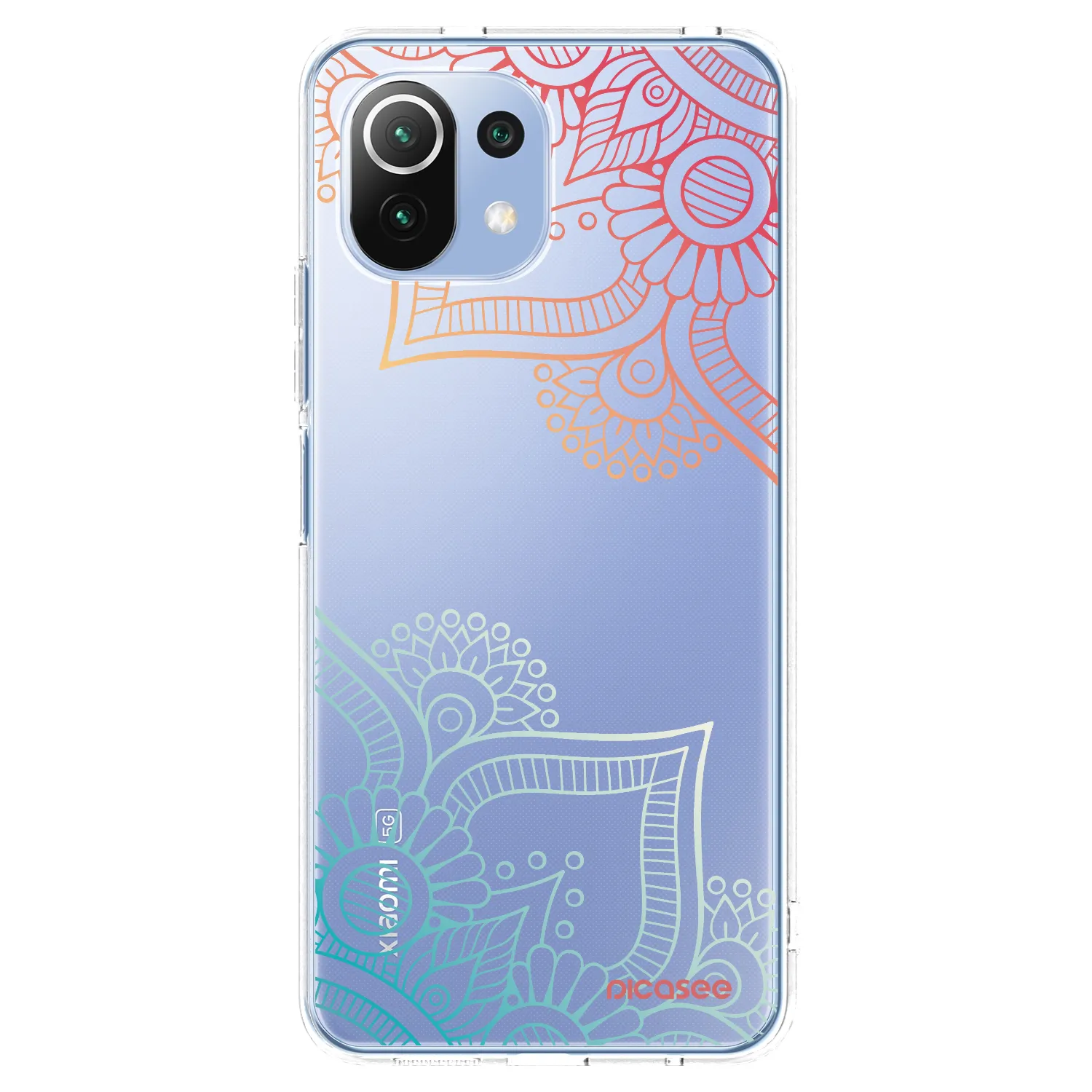 Picasee silikonska prozirna maskica za Xiaomi 11 Lite 5G NE - Flowers pattern