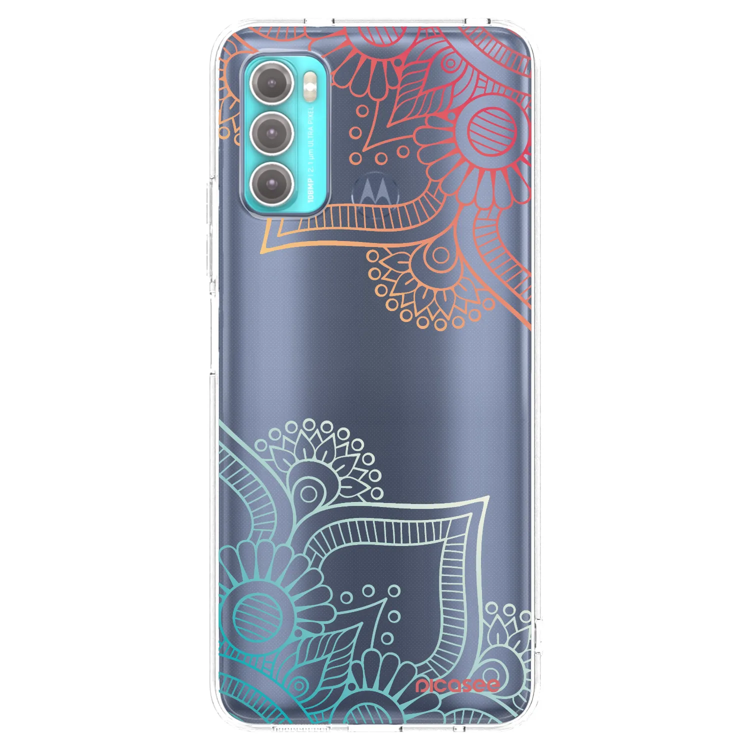 Picasee silikonska prozirna maskica za Motorola Moto G60 - Flowers pattern