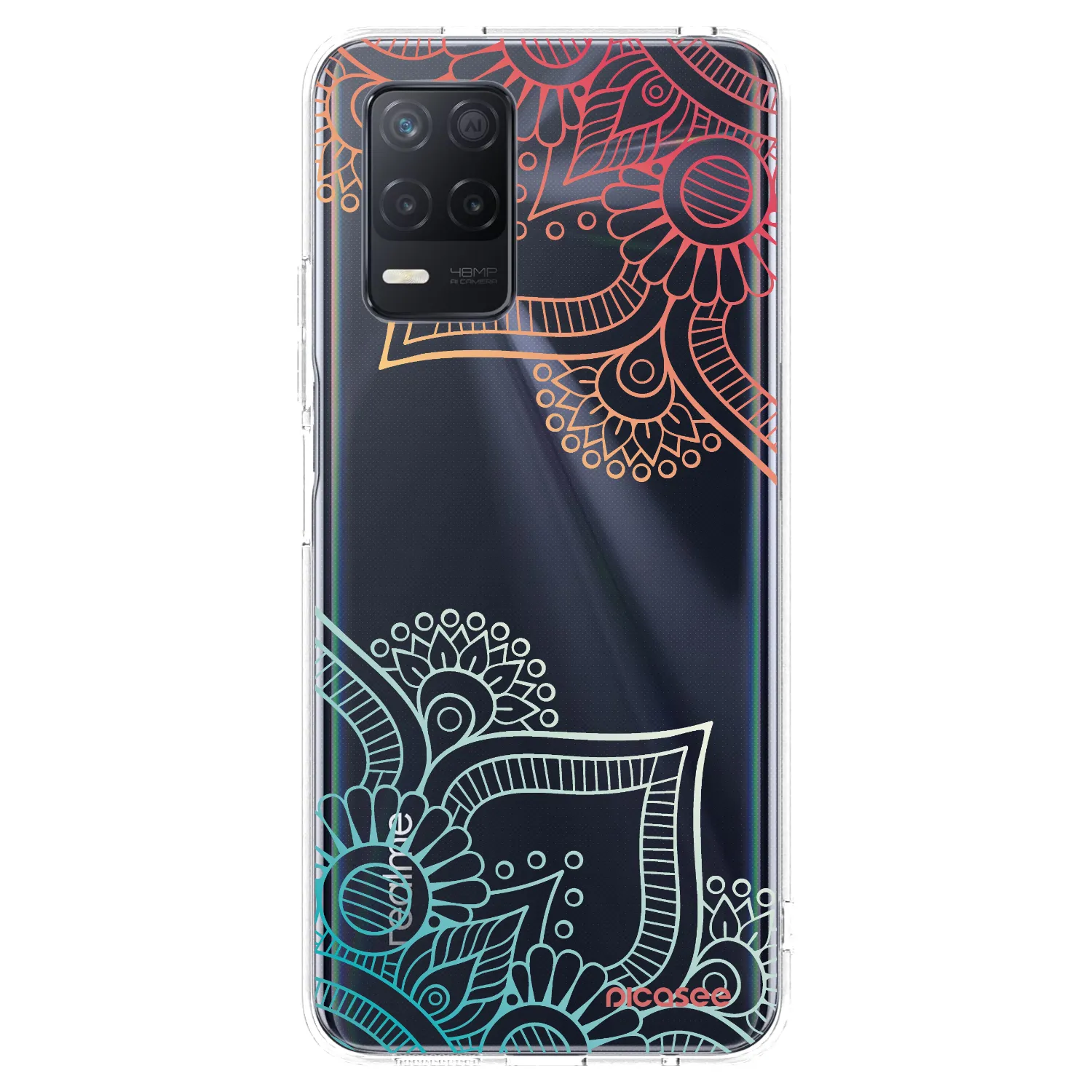 Picasee silikonska prozirna maskica za Realme 8 5G - Flowers pattern