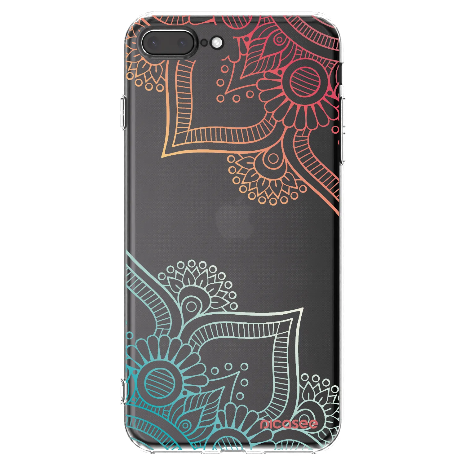 Picasee silikonska prozirna maskica za Apple iPhone 7 Plus - Flowers pattern