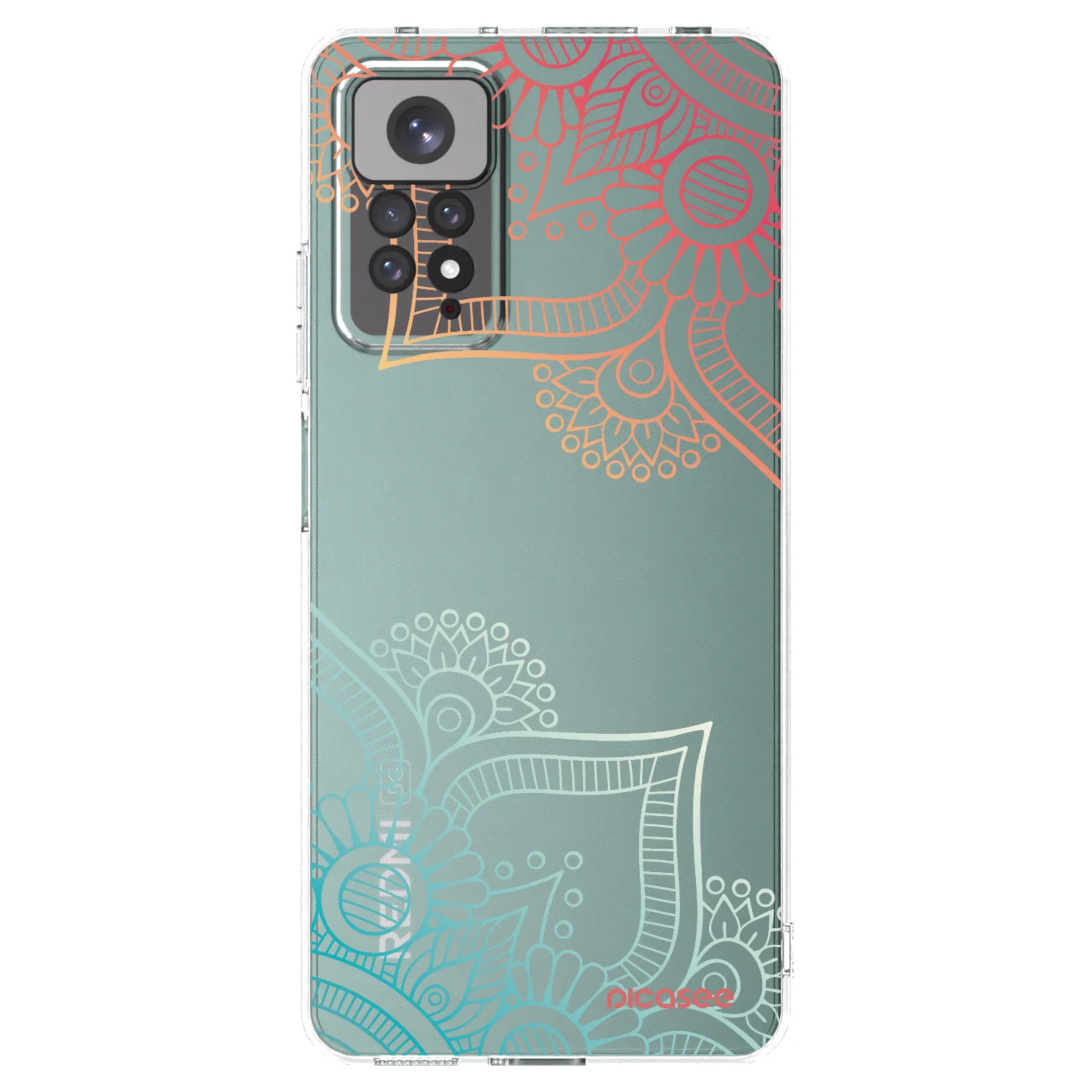 Picasee silikonska prozirna maskica za Xiaomi Redmi Note 11 - Flowers pattern