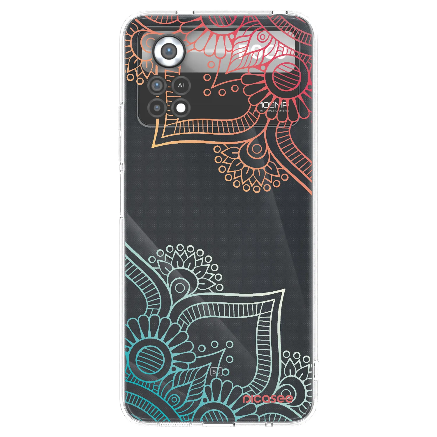 Picasee silikonska prozirna maskica za Xiaomi Poco X4 Pro 5G - Flowers pattern