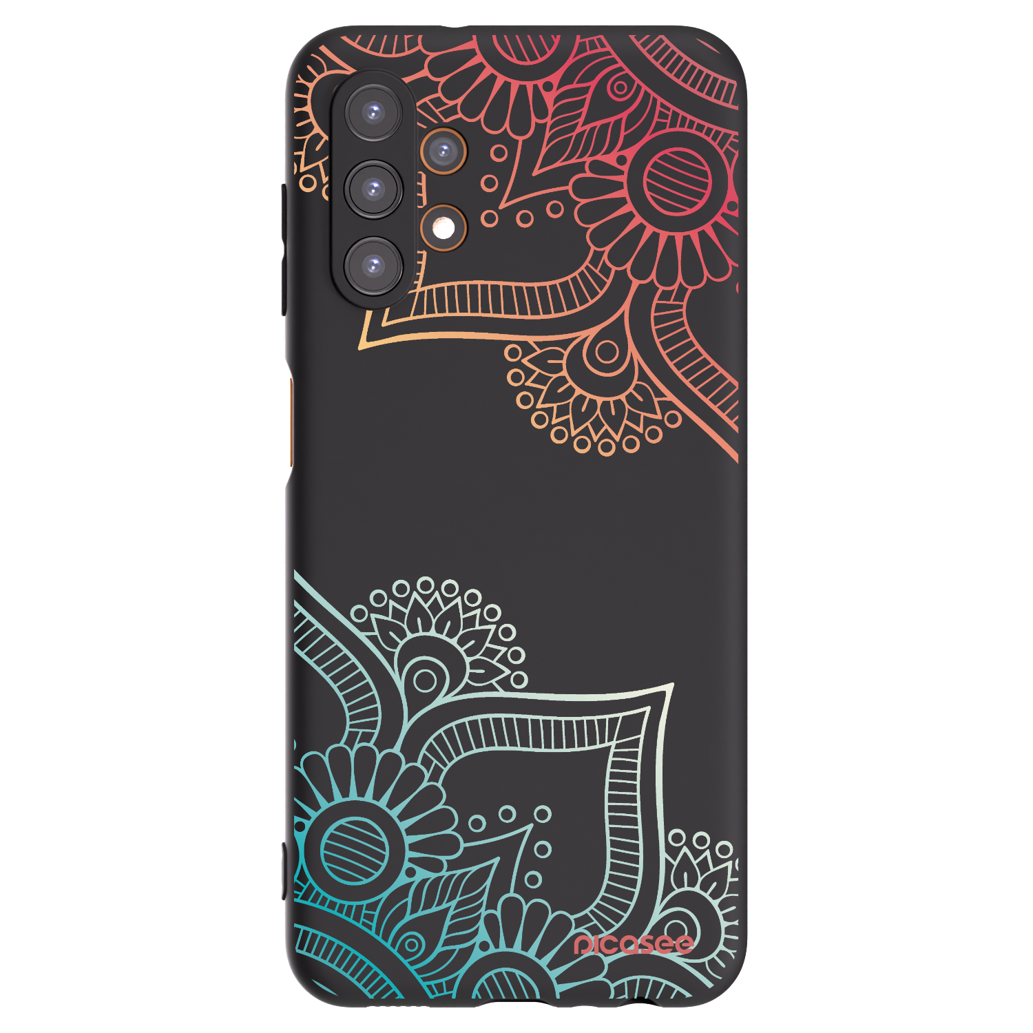 Picasee crna silikonska maskica za Samsung Galaxy A13 4G A135 - Flowers pattern