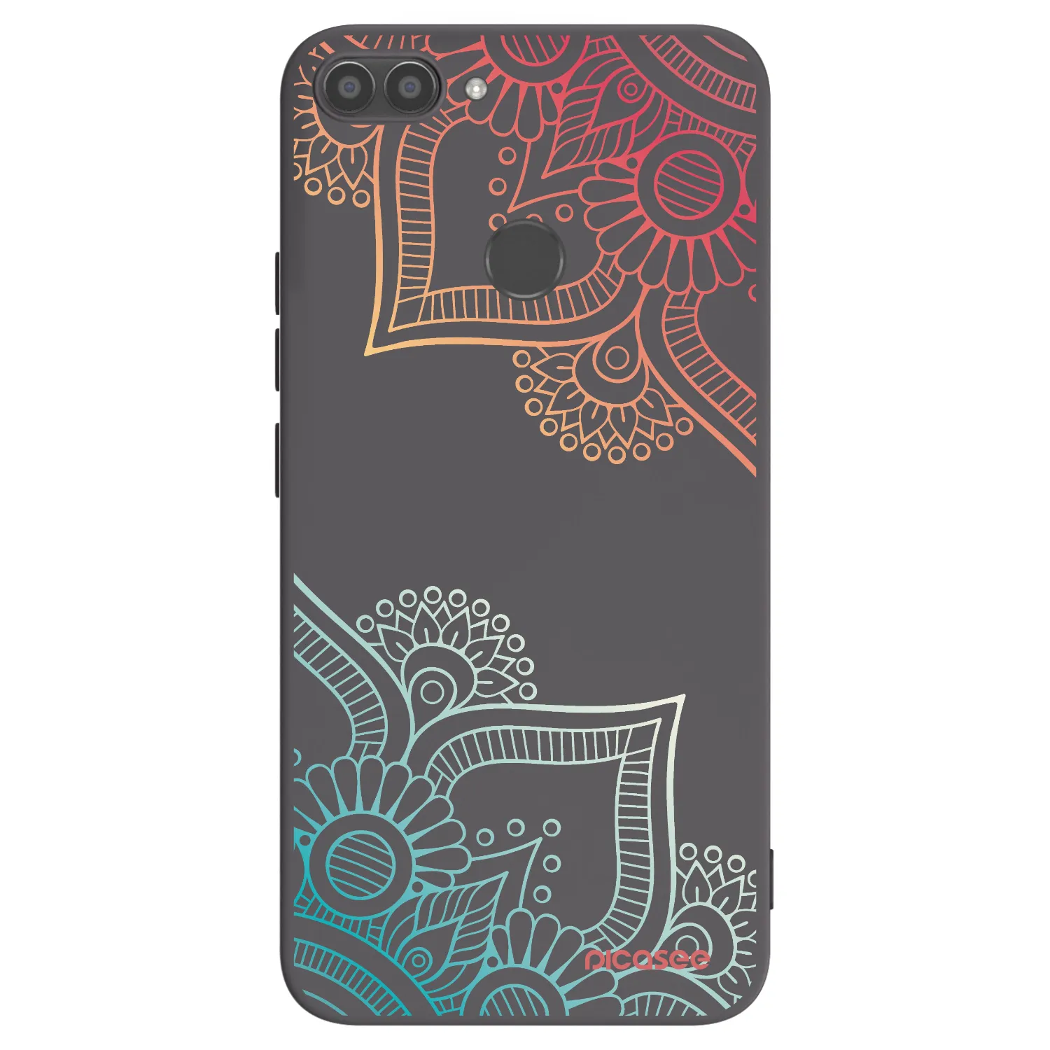 Picasee crna silikonska maskica za Huawei P Smart - Flowers pattern