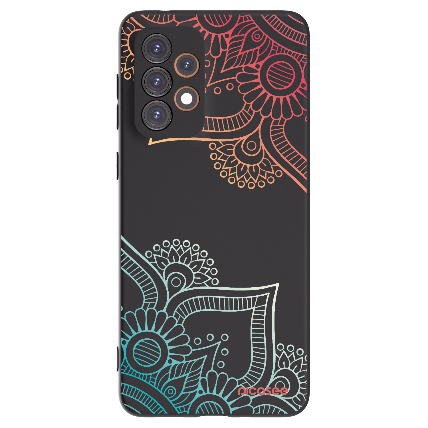 Picasee crna silikonska maskica za Samsung Galaxy A33 5G A336 - Flowers pattern