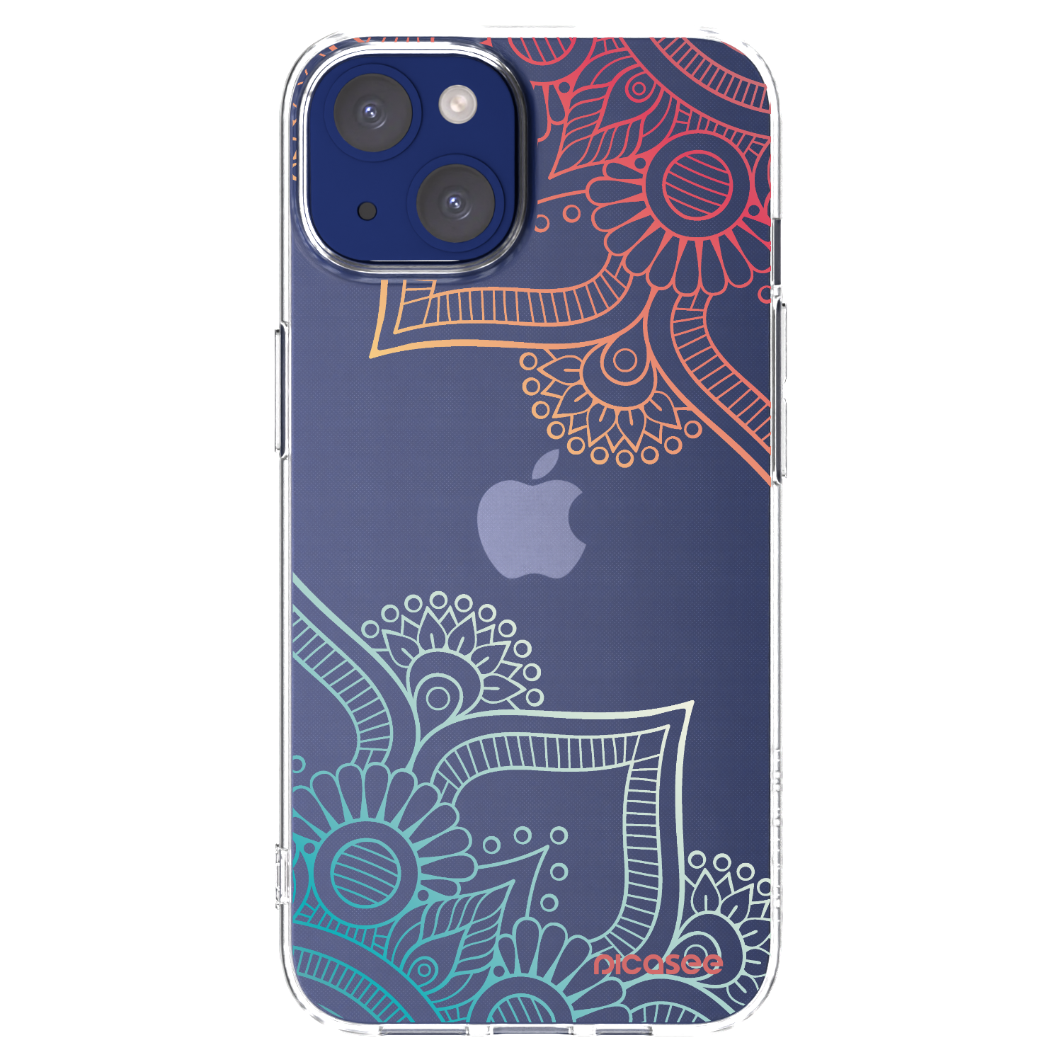 Picasee silikonska prozirna maskica za Apple iPhone 14 - Flowers pattern
