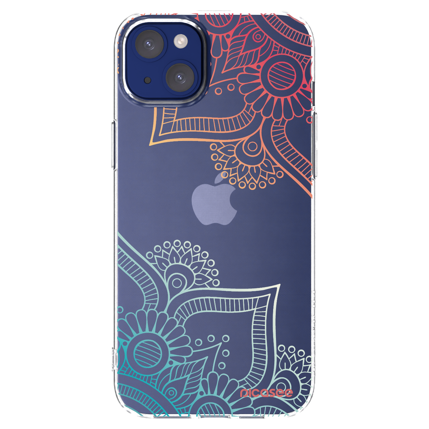Picasee silikonska prozirna maskica za Apple iPhone 14 Plus - Flowers pattern